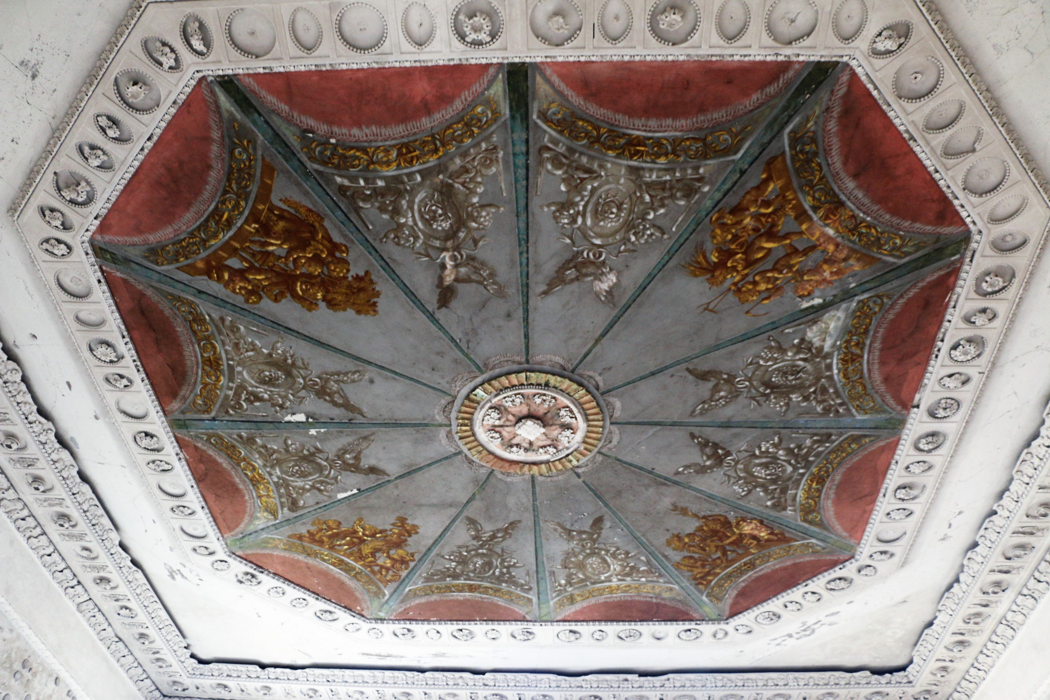 Painted ceiling in the manor house