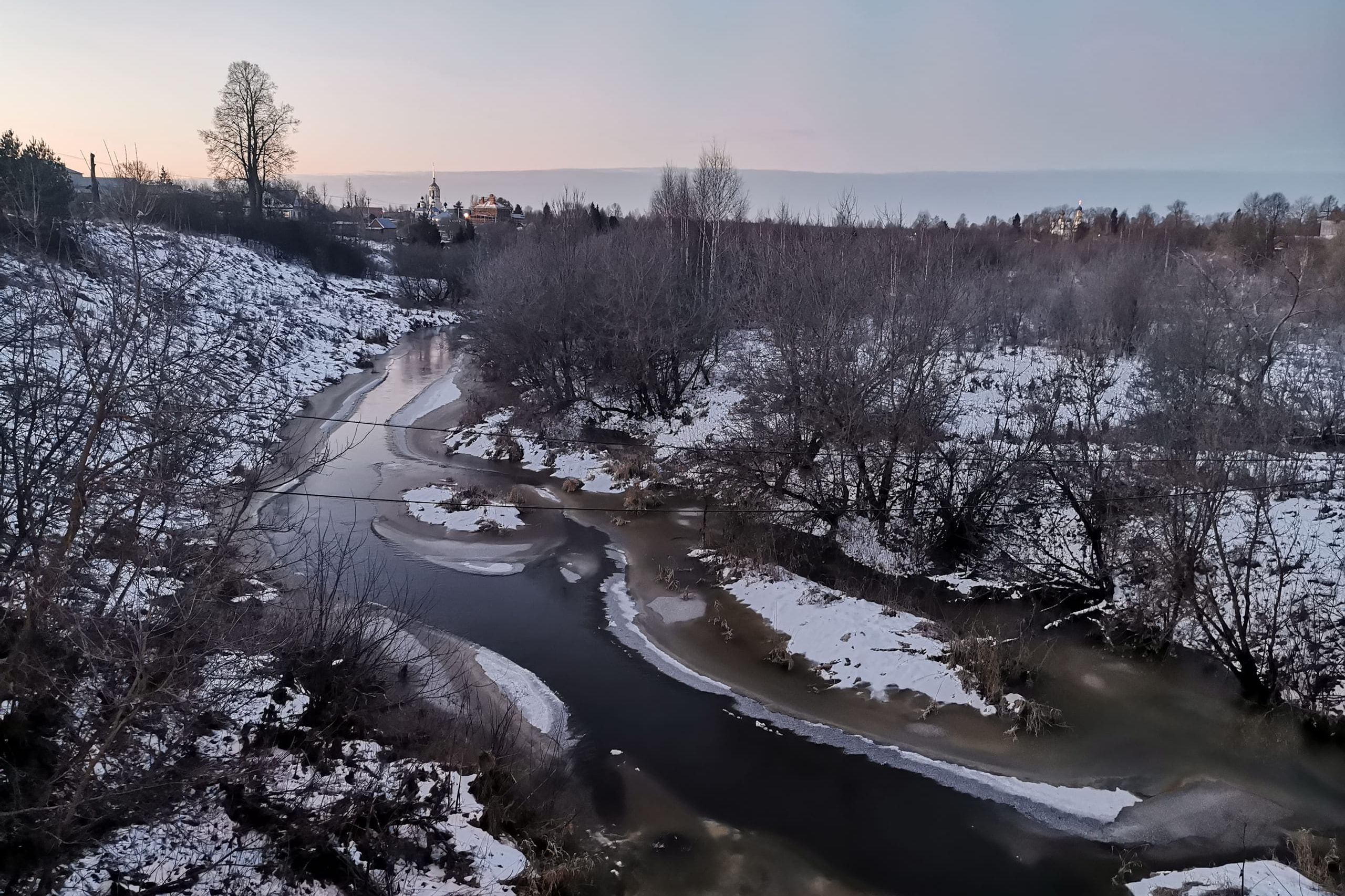 Floodplain at the confluence of its right tributary, the Ucha River, with the Obnora